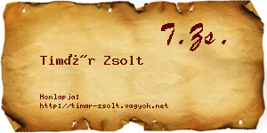 Timár Zsolt névjegykártya
