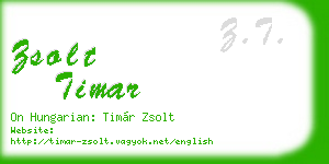 zsolt timar business card